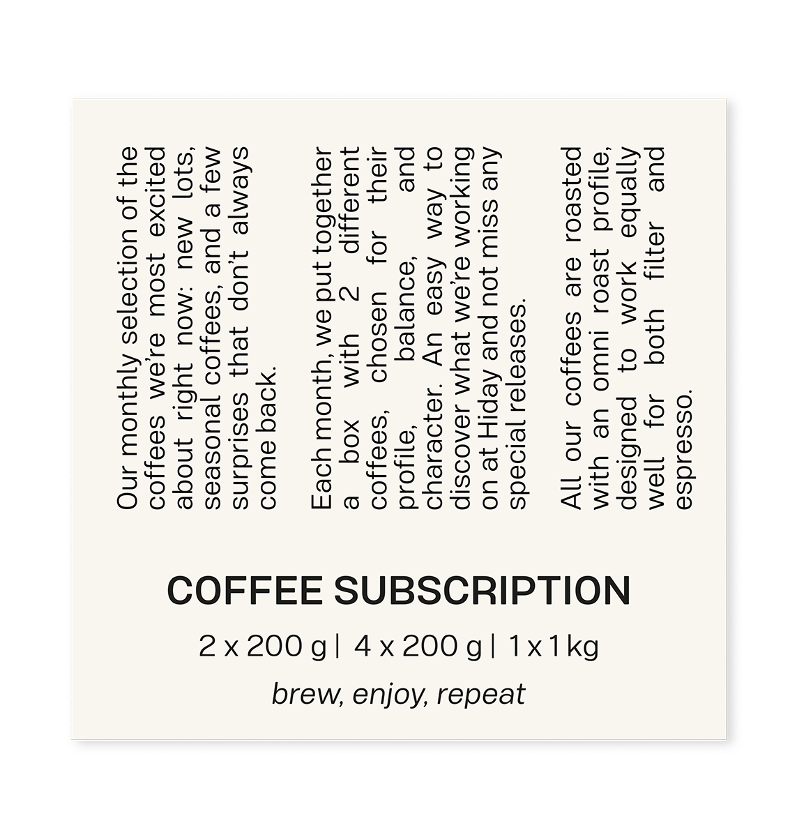Suscripción Café