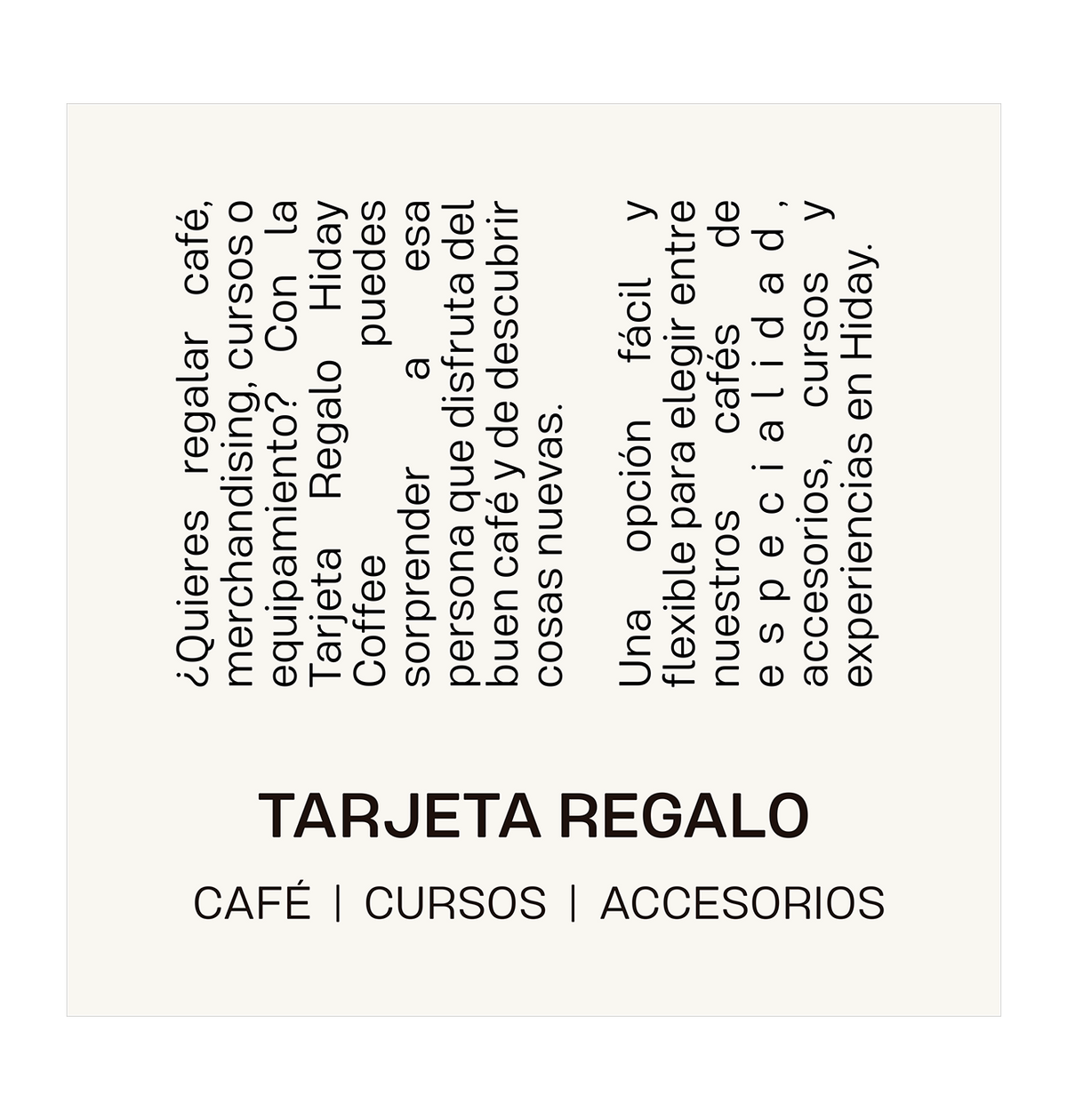 TARJETA REGALO HIDAY COFFEE